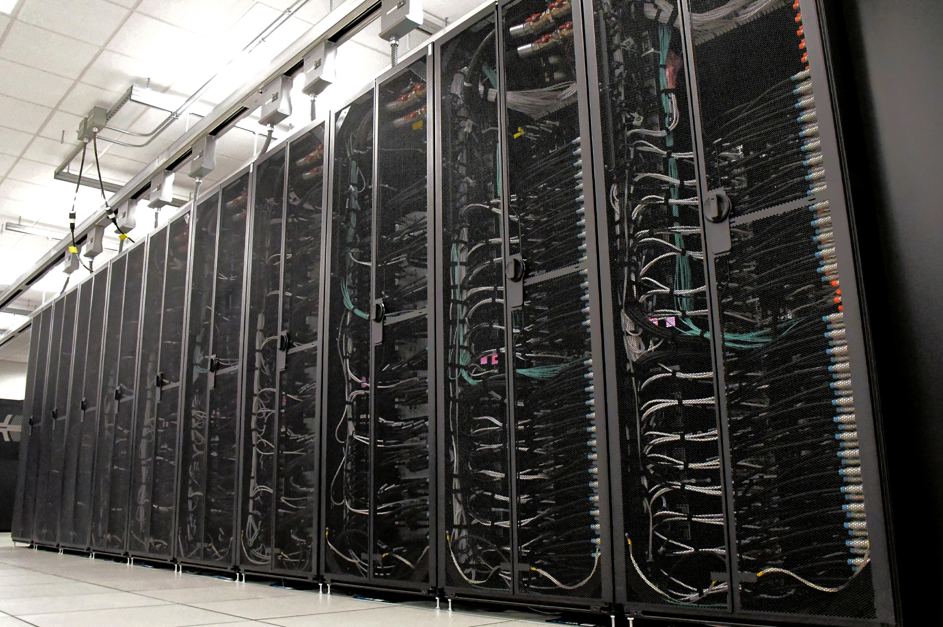 Photograph of the Delta supercomputer at the National Petascale Computing Facility
