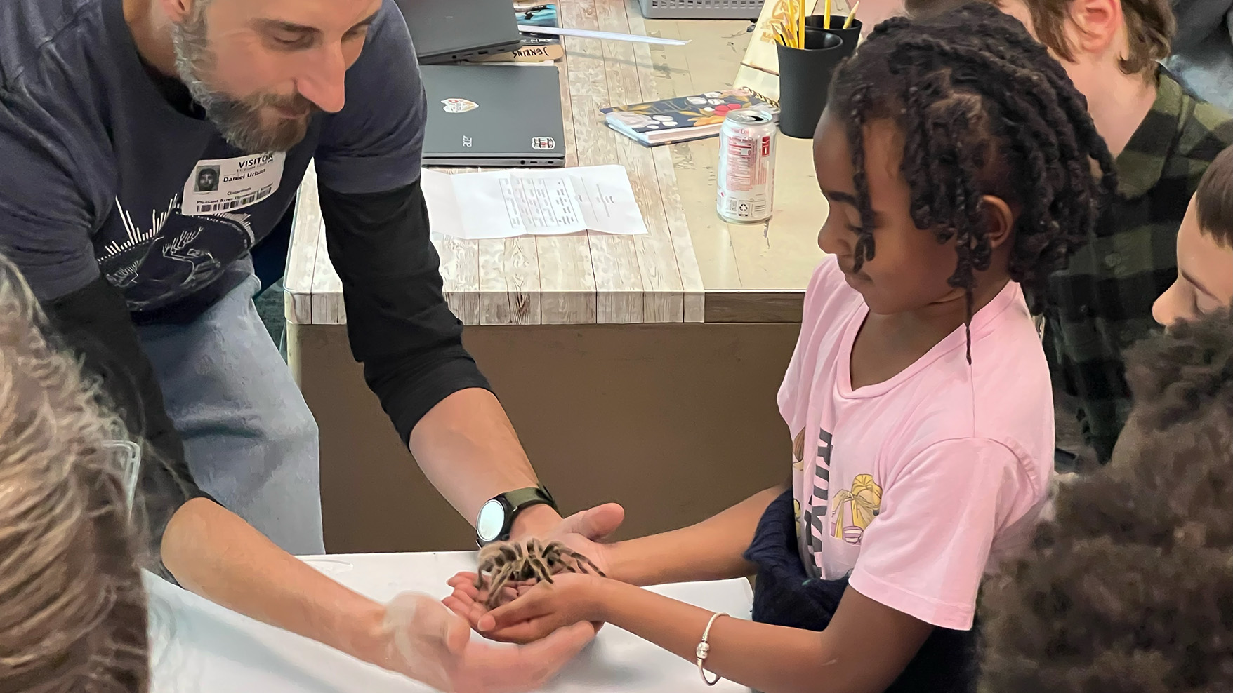 Students learn about STEM with experts.