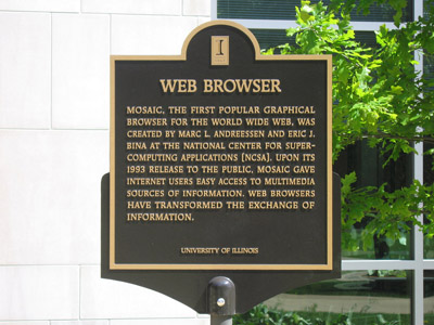 Mosaic plaque at the NCSA headquarters
